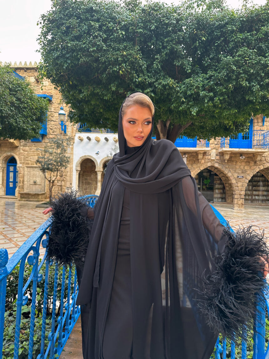 Black Musilin Abaya