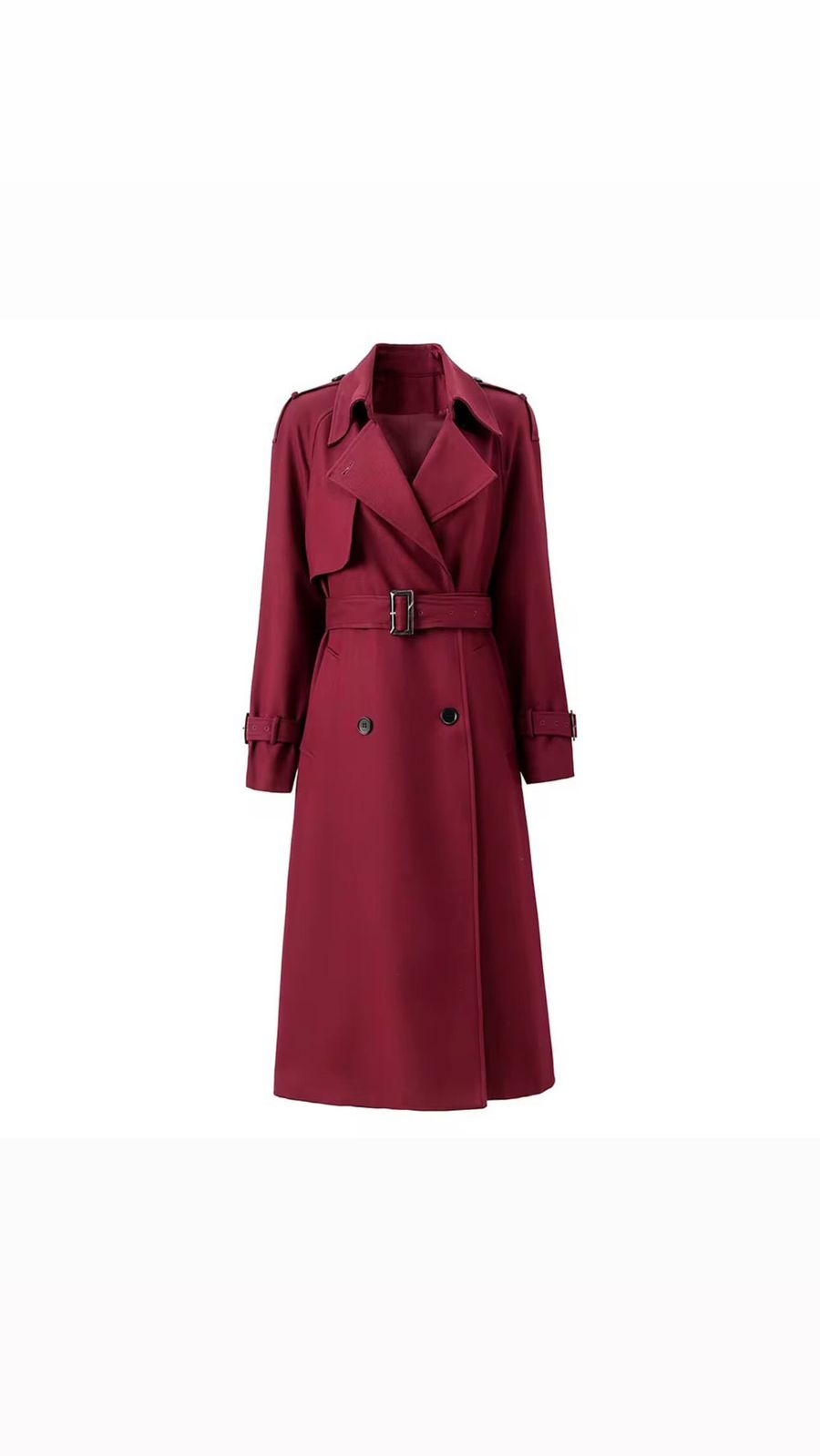 CHIC RED TRENCH COAT