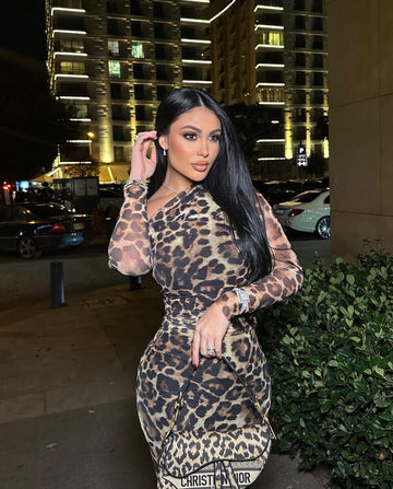 tiger printed dress