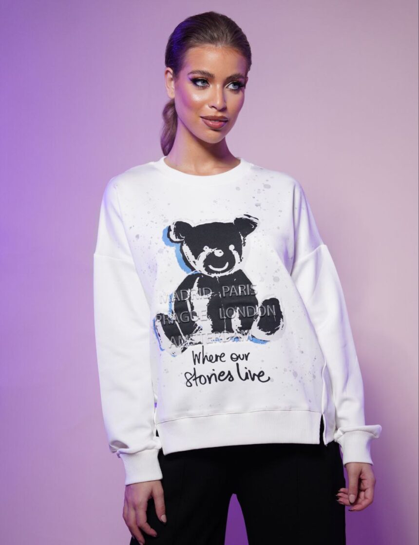 Black Teddy Bear Print