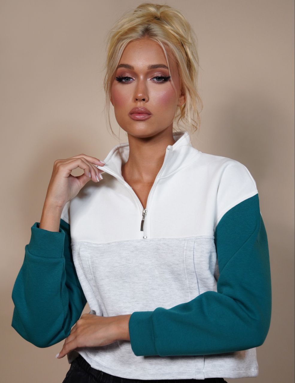 Women Half Zip Sweater